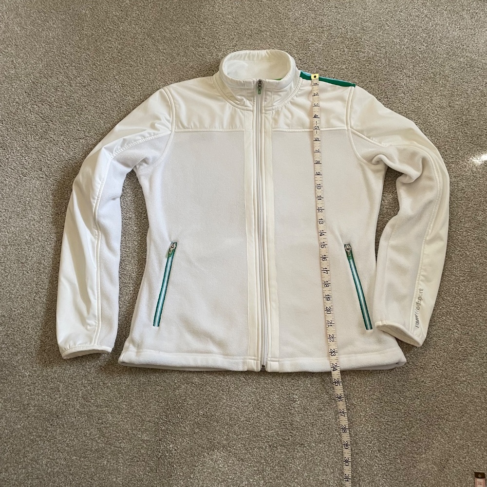 BMW Ladies White Golfsport Fleece Jacket - Picture 8 of 8